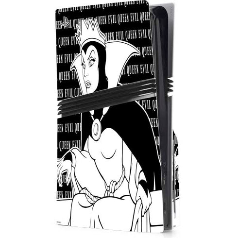 Disney Villains Evil Queen Black and White PS5 Pro Disk Console Skin