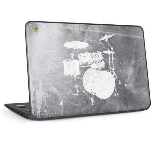 Faded Drumset HP Chromebook Skin