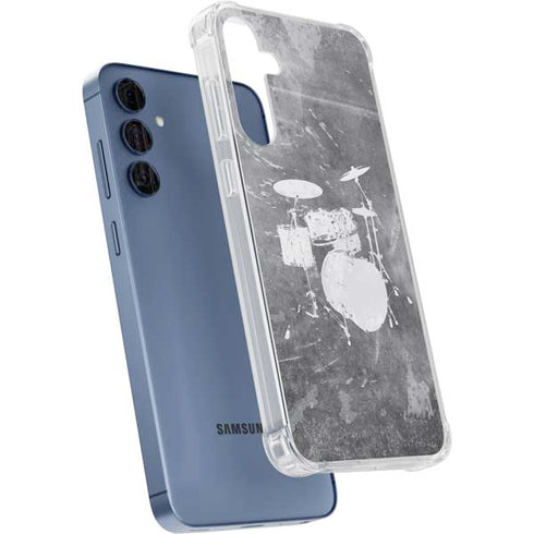 Faded Drumset Galaxy A35 5G Clear Case