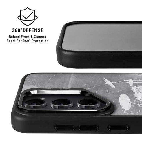 Faded Drumset Galaxy S24 FE Kickstand Case