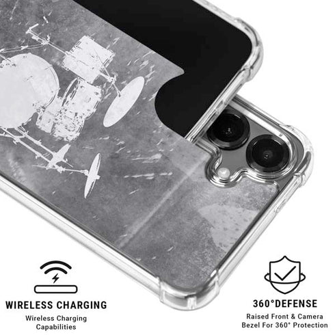 Faded Drumset Galaxy S26 Clear Case