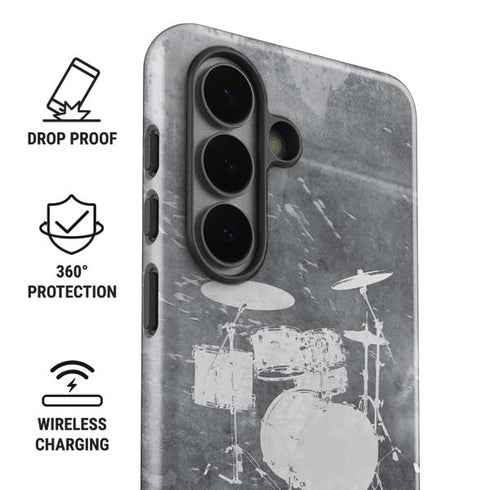 Faded Drumset Galaxy S26 Plus Impact Case