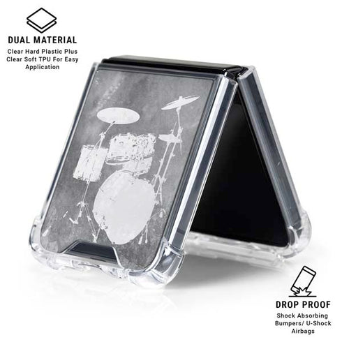 Faded Drumset Galaxy Z Flip6 Clear Case