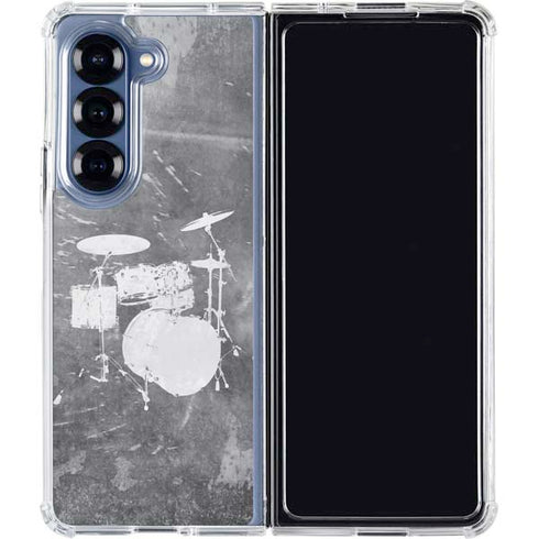 Faded Drumset Galaxy Z Fold6 Clear Case