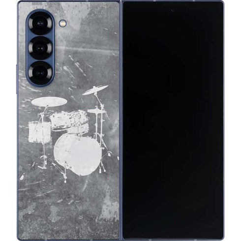 Faded Drumset Galaxy Z Fold6 Skin