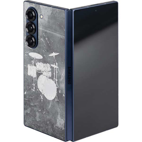 Faded Drumset Galaxy Z Fold6 Skin