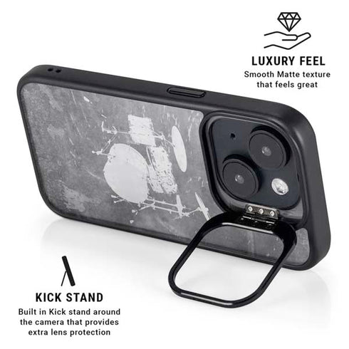 Faded Drumset iPhone 14 Plus Kickstand Case