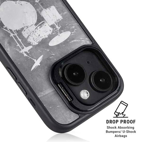 Faded Drumset iPhone 14 Plus Kickstand Case