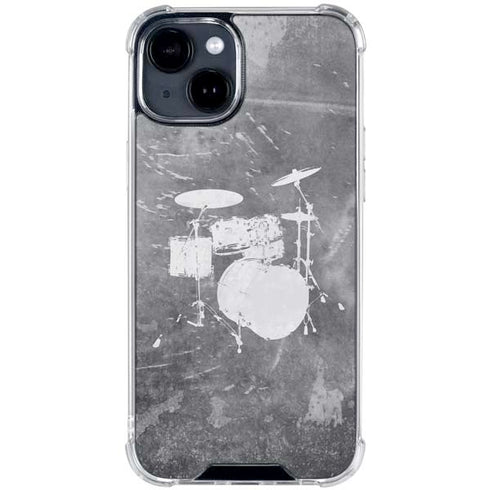Faded Drumset iPhone 15 Clear Case