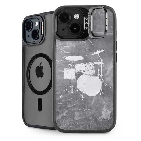 Faded Drumset iPhone 15 Plus Kickstand Case