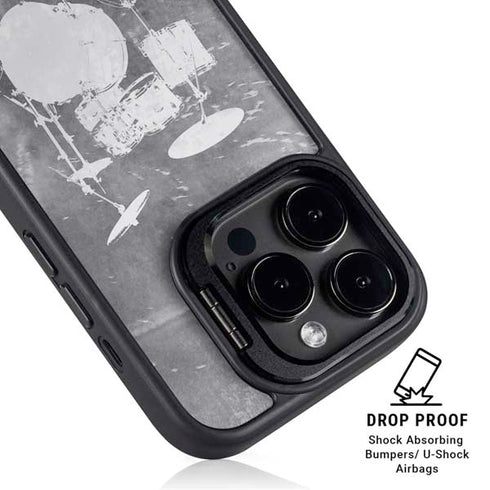 Faded Drumset iPhone 15 Pro Kickstand Case