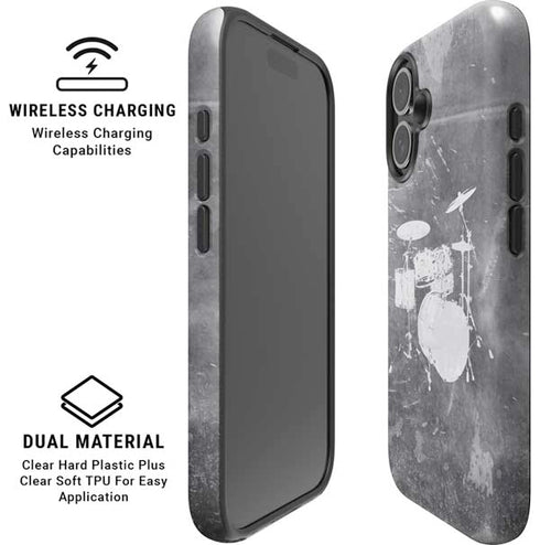 Faded Drumset iPhone 16 Magsafe Impact Case