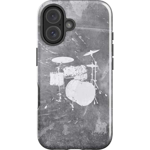 Faded Drumset iPhone 16 Plus Impact Case