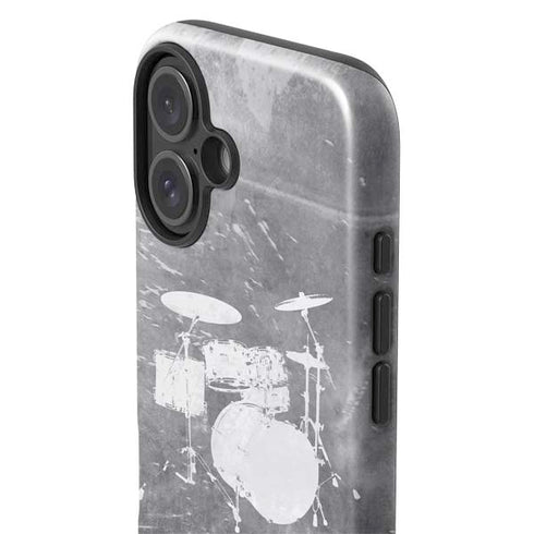 Faded Drumset iPhone 16 Plus Impact Case