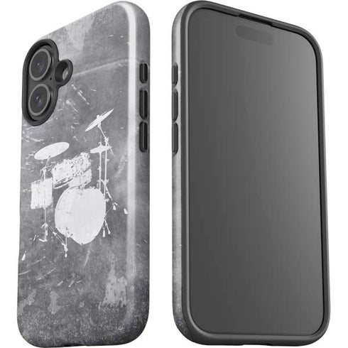Faded Drumset iPhone 16 Plus Impact Case