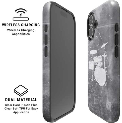 Faded Drumset iPhone 16 Plus Magsafe Impact Case