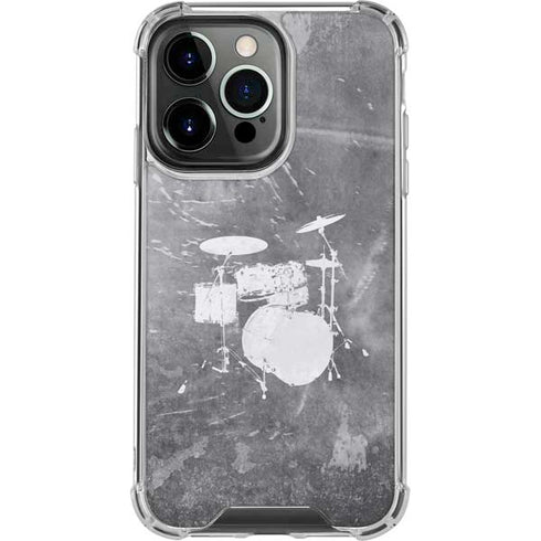 Faded Drumset iPhone 16 Pro Clear Case