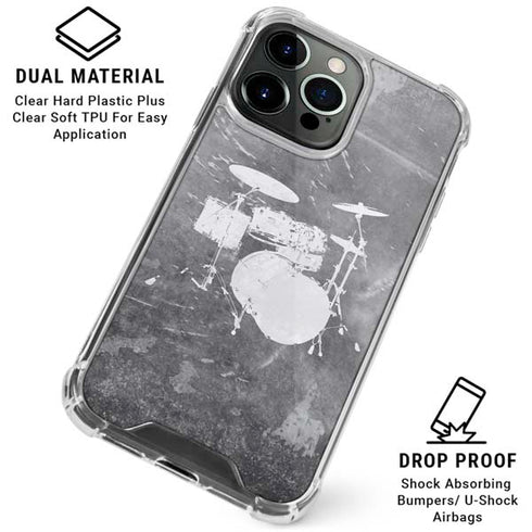 Faded Drumset iPhone 16 Pro Clear Case