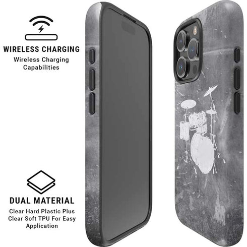 Faded Drumset iPhone 16 Pro Magsafe Impact Case