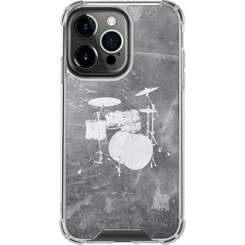 Faded Drumset iPhone 16 Pro Max Clear Case