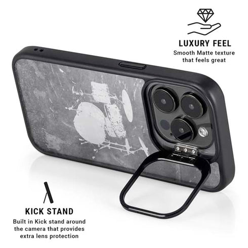 Faded Drumset iPhone 16 Pro Max Kickstand Case