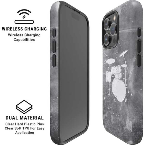 Faded Drumset iPhone 16 Pro Max Magsafe Impact Case