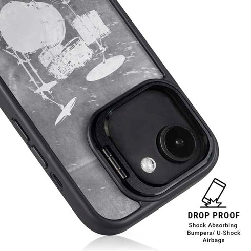 Faded Drumset iPhone 16e Kickstand Case