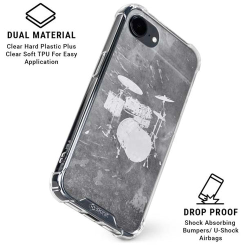 Faded Drumset iPhone 16e Clear Case