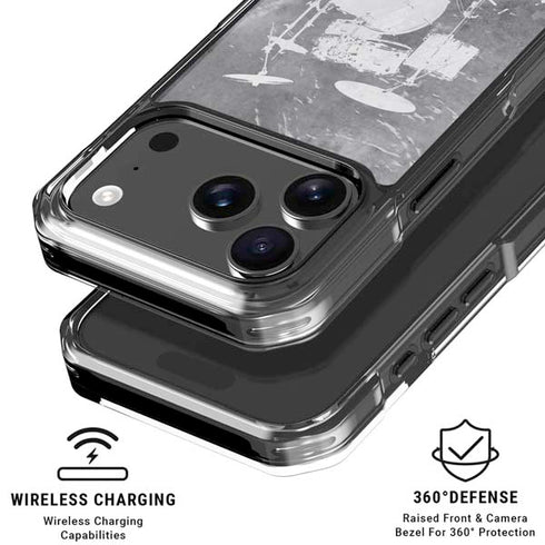 Faded Drumset iPhone 18 Pro Clear Case