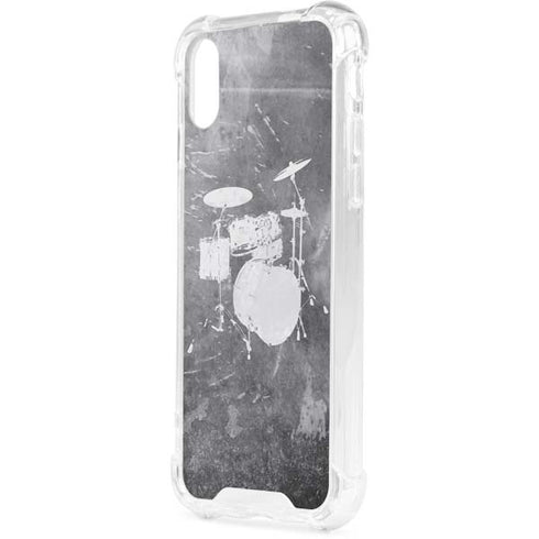Faded Drumset iPhone XS Clear Case