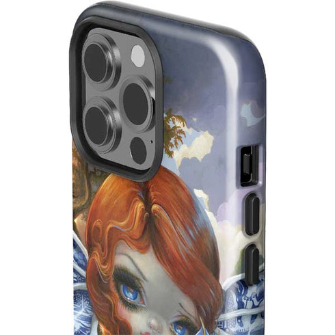 Fairy and Dragons with White and Blue Porcelain Wings by Jasmine Becket-Griffith iPhone 15 Pro Impact Case