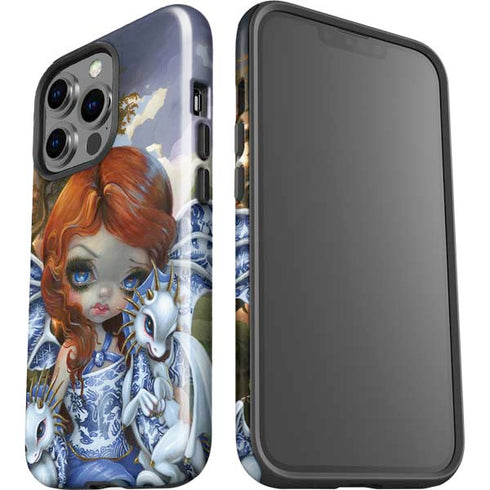 Fairy and Dragons with White and Blue Porcelain Wings by Jasmine Becket-Griffith iPhone 15 Pro Impact Case