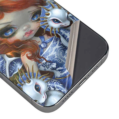 Fairy and Dragons with White and Blue Porcelain Wings by Jasmine Becket-Griffith iPhone 15 Pro Max Skin