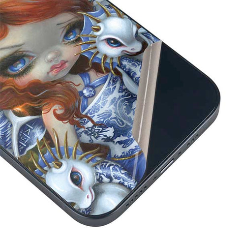 Fairy and Dragons with White and Blue Porcelain Wings by Jasmine Becket-Griffith iPhone 15 Skin
