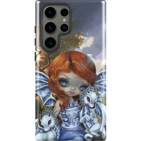 Fairy and Dragons with White and Blue Porcelain Wings by Jasmine Becket-Griffith Galaxy S23 Ultra Pro Case