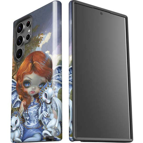 Fairy and Dragons with White and Blue Porcelain Wings by Jasmine Becket-Griffith Galaxy S23 Ultra Pro Case