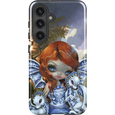 Fairy and Dragons with White and Blue Porcelain Wings by Jasmine Becket-Griffith Galaxy S25 Plus Impact Case
