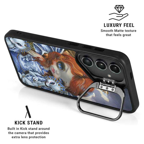 Fairy and Dragons with White and Blue Porcelain Wings by Jasmine Becket-Griffith Galaxy S25 Plus Kickstand Case