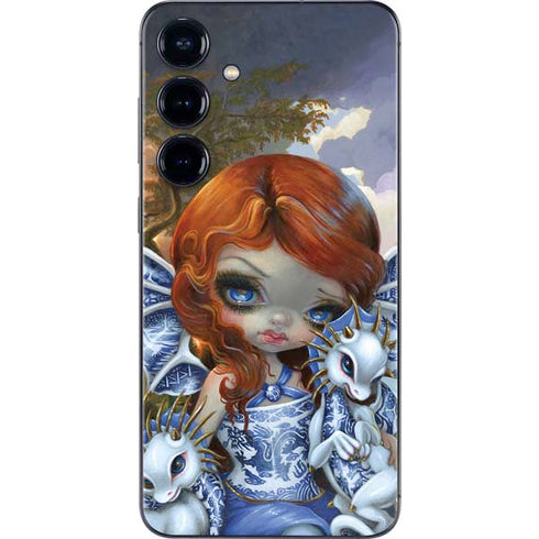 Fairy and Dragons with White and Blue Porcelain Wings by Jasmine Becket-Griffith Galaxy S25 Skin