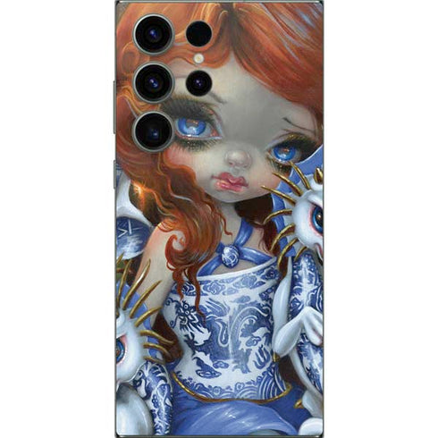Fairy and Dragons with White and Blue Porcelain Wings by Jasmine Becket-Griffith Galaxy S24 Ultra Skin