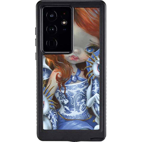 Fairy and Dragons with White and Blue Porcelain Wings by Jasmine Becket-Griffith Galaxy Cases