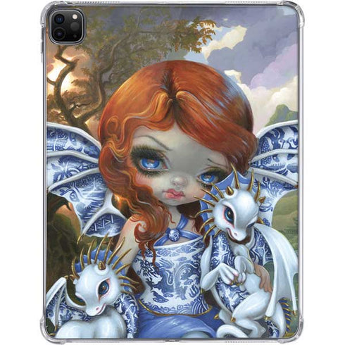 Fairy and Dragons with White and Blue Porcelain Wings by Jasmine Becket-Griffith iPad Pro 11in (2024) Clear Case