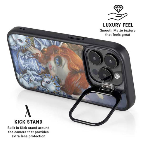 Fairy and Dragons with White and Blue Porcelain Wings by Jasmine Becket-Griffith iPhone 13 Pro Kickstand Case