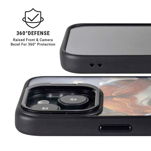 Fairy and Dragons with White and Blue Porcelain Wings by Jasmine Becket-Griffith iPhone 14 Plus Kickstand Case