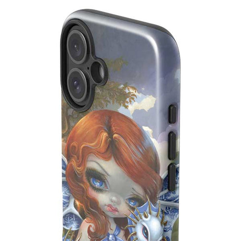 Fairy and Dragons with White and Blue Porcelain Wings by Jasmine Becket-Griffith iPhone 16 Impact Case