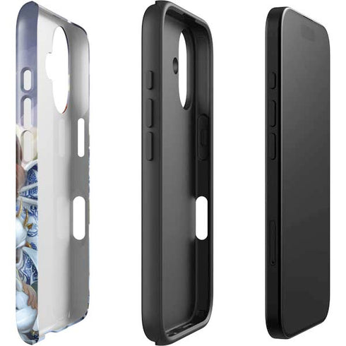 Fairy and Dragons with White and Blue Porcelain Wings by Jasmine Becket-Griffith iPhone 16 Impact Case