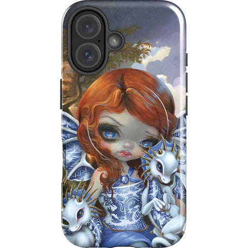 Fairy and Dragons with White and Blue Porcelain Wings by Jasmine Becket-Griffith iPhone 16 Magsafe Impact Case