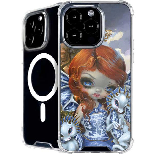 Fairy and Dragons with White and Blue Porcelain Wings by Jasmine Becket-Griffith iPhone 16 Pro Max MagSafe Case