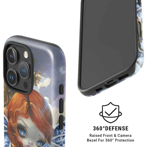 Fairy and Dragons with White and Blue Porcelain Wings by Jasmine Becket-Griffith iPhone 16 Pro Max Magsafe Impact Case