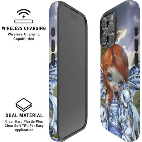 Fairy and Dragons with White and Blue Porcelain Wings by Jasmine Becket-Griffith iPhone 16 Pro Max Magsafe Impact Case